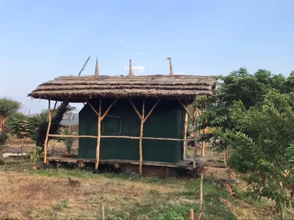 A well-equipped family tent.