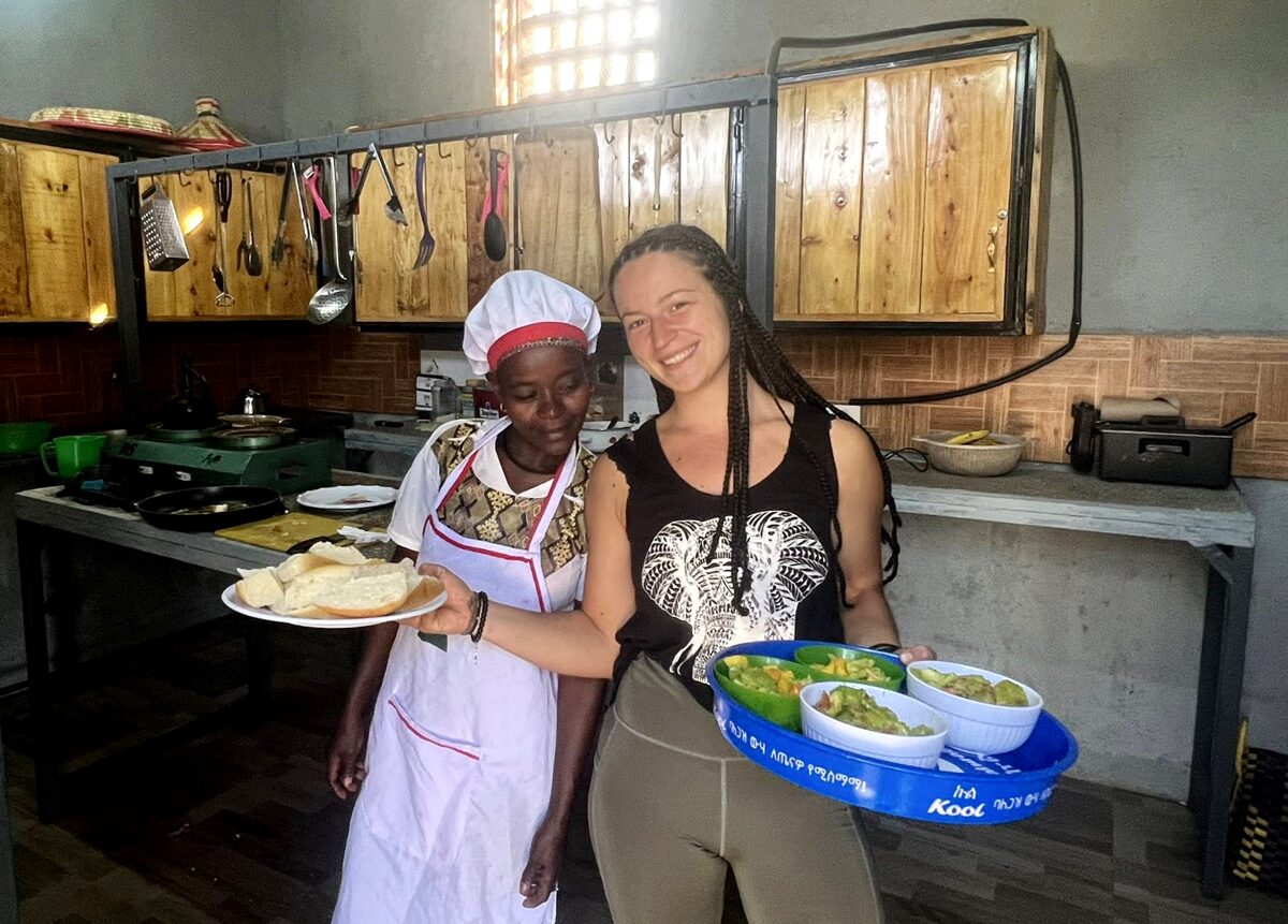 preparation of food in eco campsite of Arba Minch