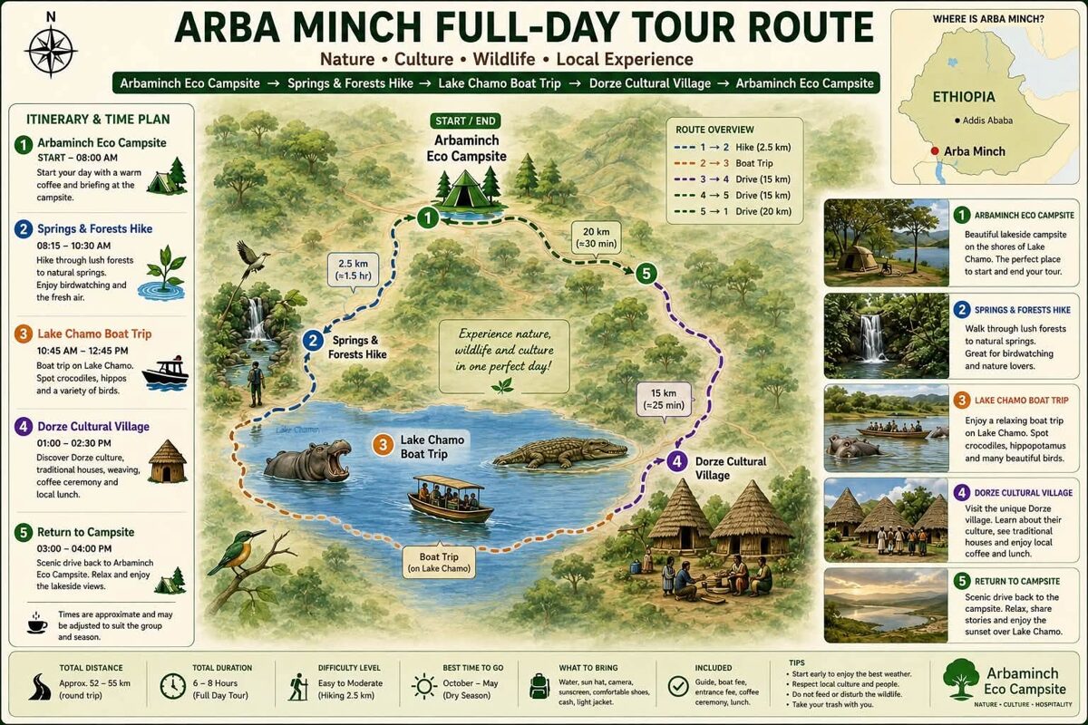 Hiking route near Arba Minch